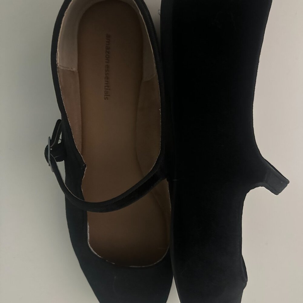 Velvet Mary Jane Ballet Flats - Size 7 - Picture 4 of 5